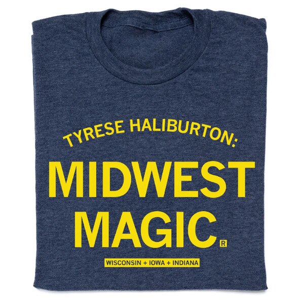Raygun Tyrese Haliburton Midwest Magic Blue T-shirt
